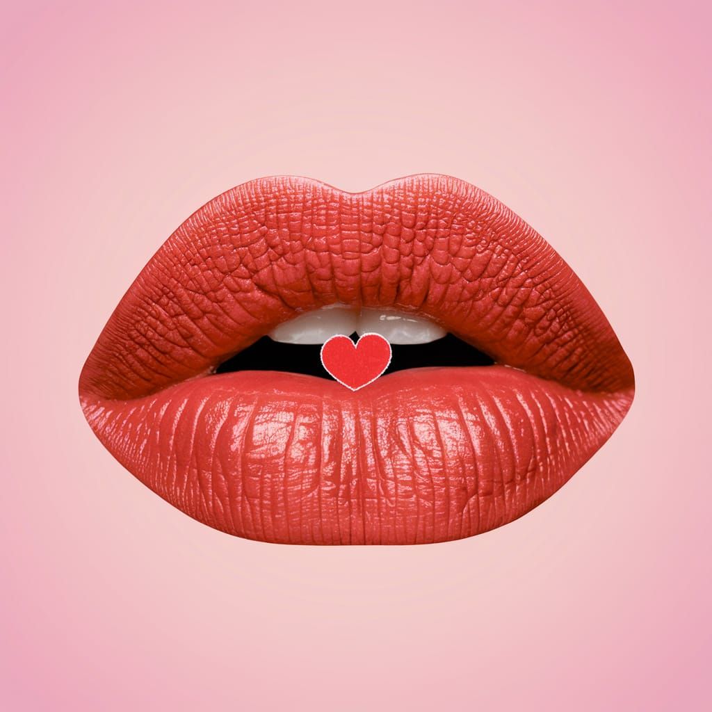 Photo of Big Red Lips with Heart