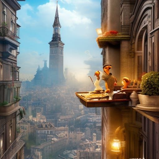 Cinematic Ratatouille: A Digital Matte Painting