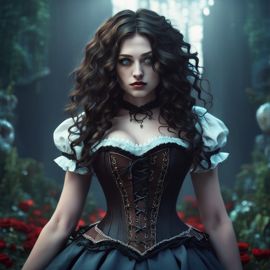 Gothic Alice in Wonderland: Detailed Matte Painting