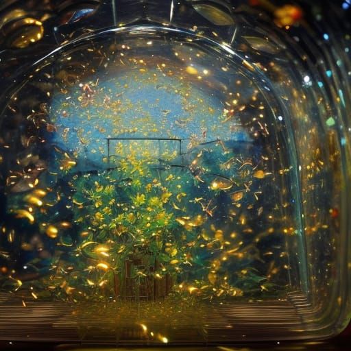 Ethereal Fireflies in Prismatic Glass Boxes
