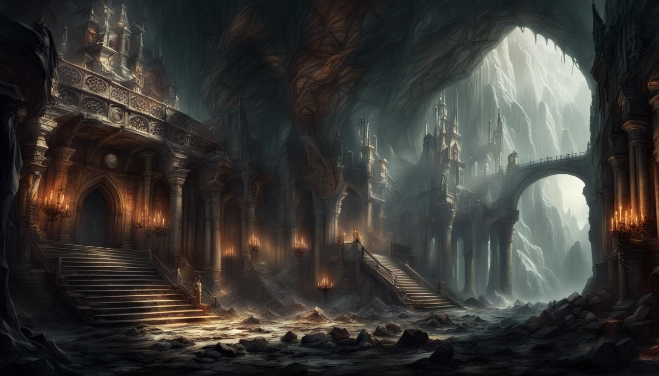 Epic Fantasy Dungeon: A Digital Matte Painting