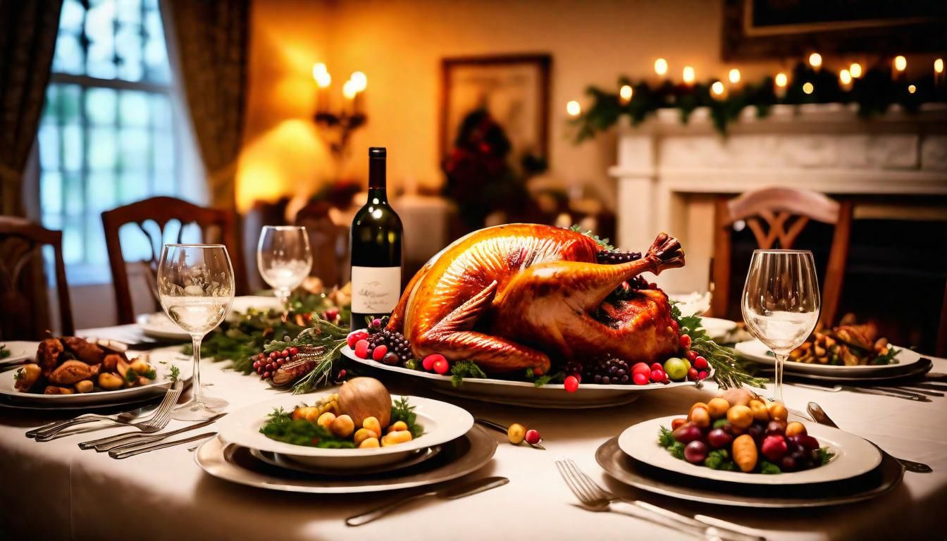Thanksgiving Feast: Cornucopia and Turkey, Professional Phot...
