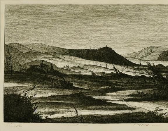 Moody Landscape Etching