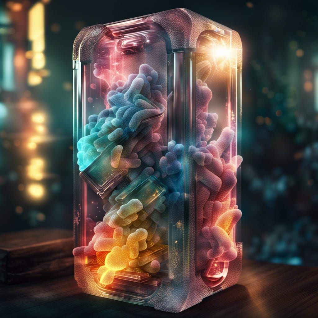 Glowing Glass Phone with Cosmic Energy