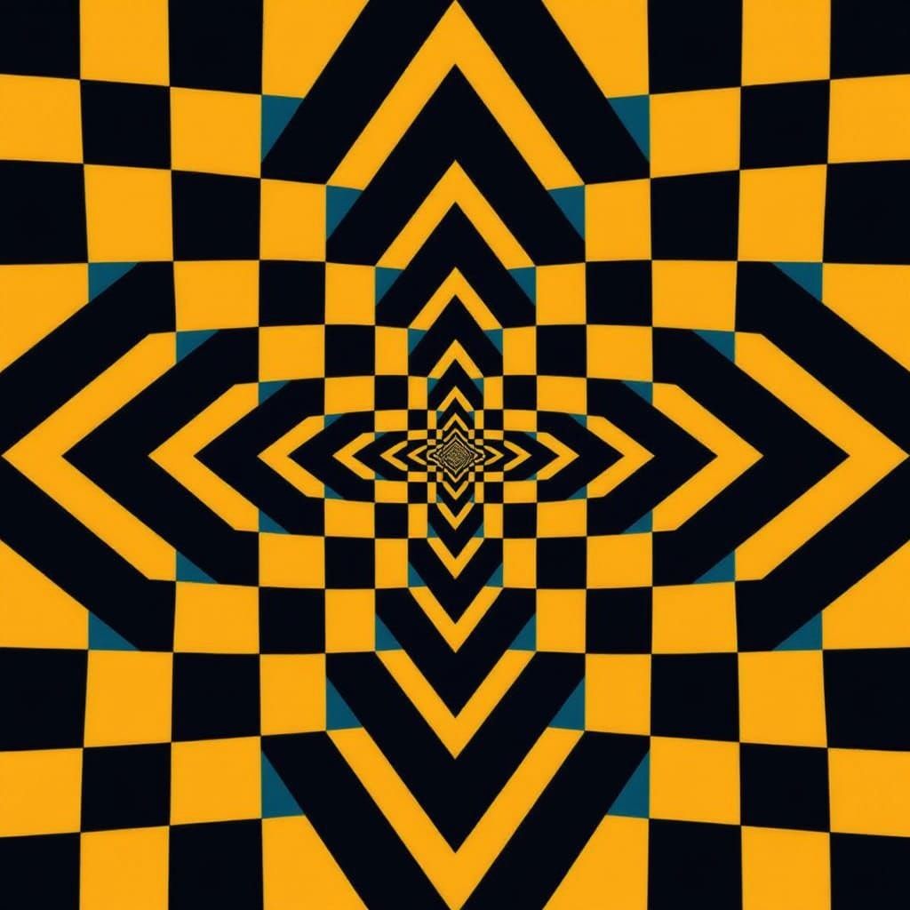 Mind Bending Optical Illusion in Tetradic Colors