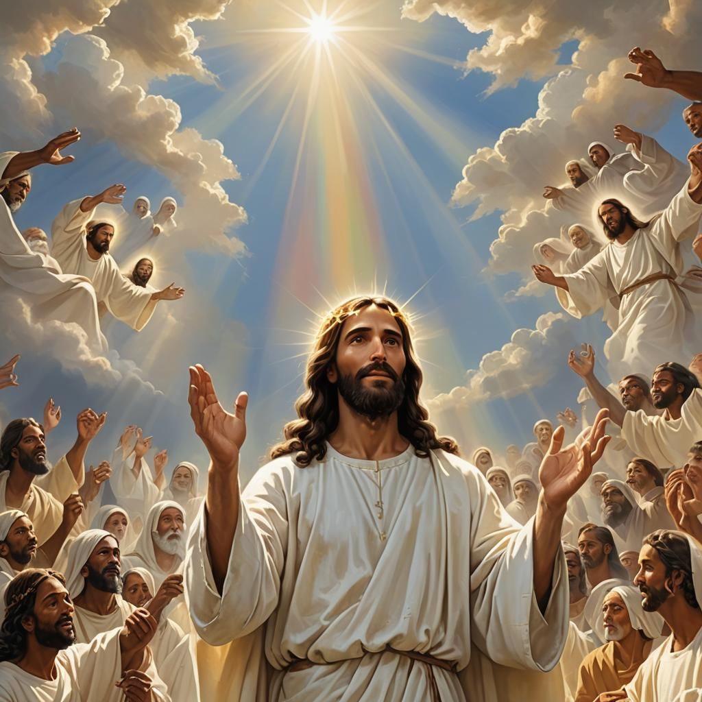 Heavenly Jesus in Divine Sunshine