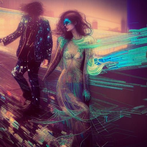 Fractal Iridescence: Glitching Hipsters in Digital Art
