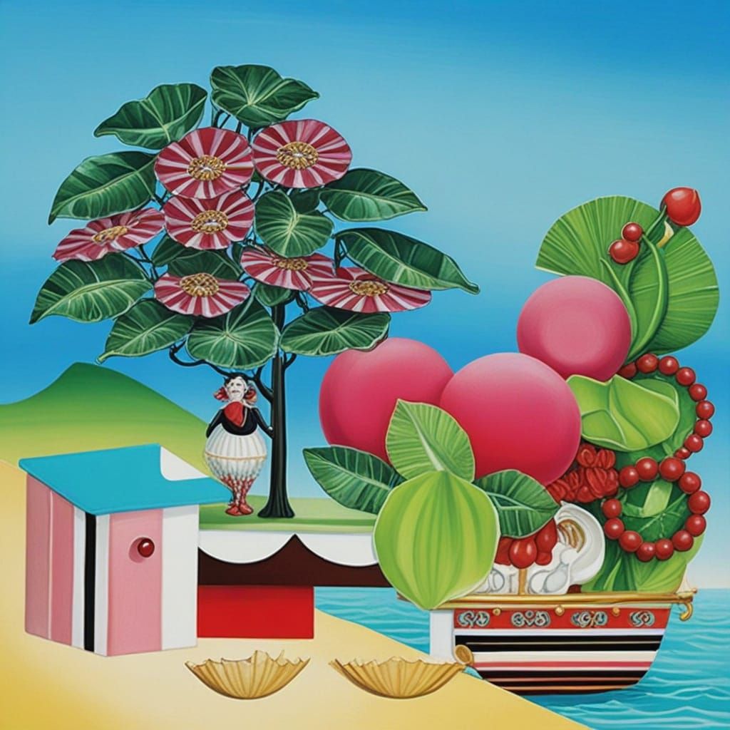 Giant Sphinx in Hieronymus Bosch Style