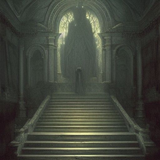 Gothic Mausoleum in Horror Style