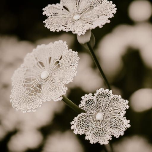 Elegant Lace Flowers in Professional Photography