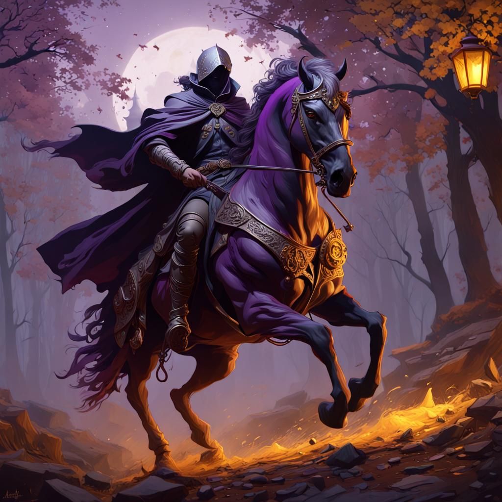 Headless Horseman Dark Fantasy Concept Art