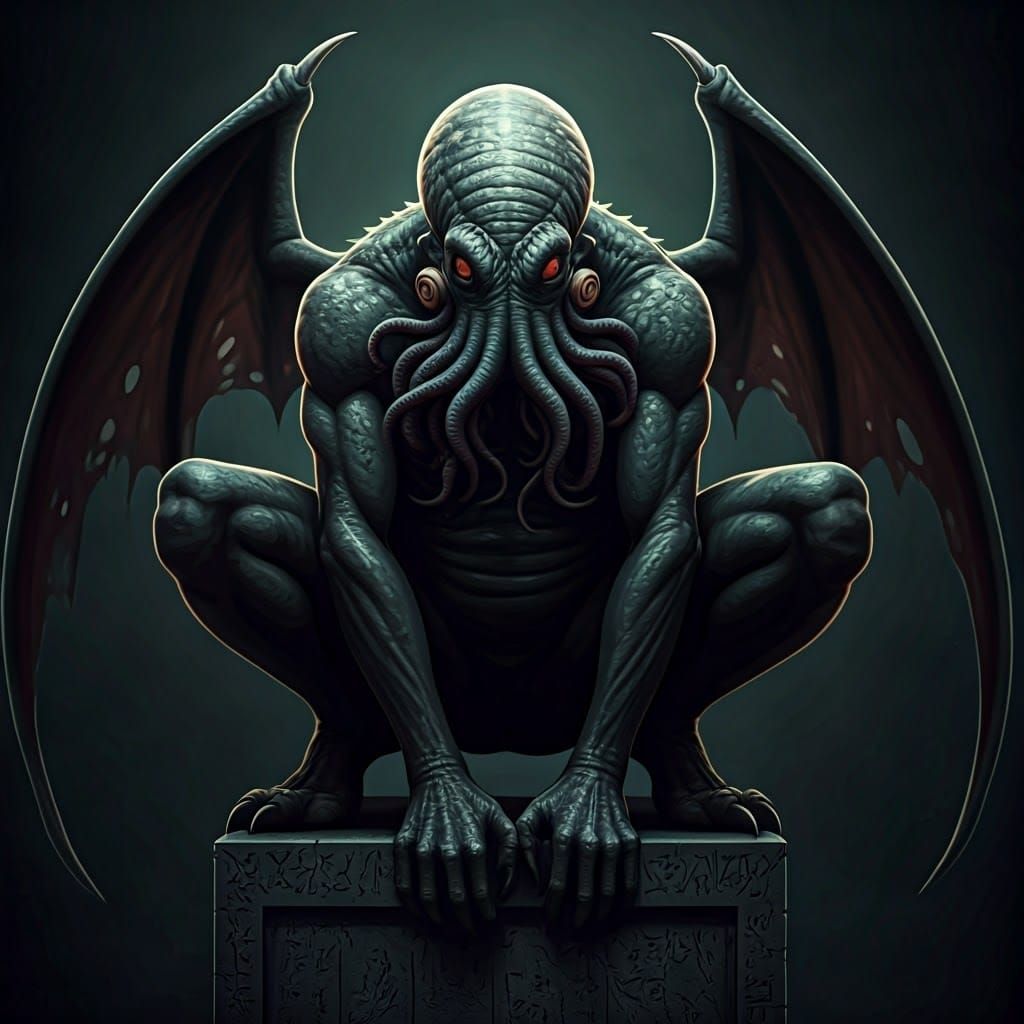 Cephalopod Abomination in Bizarre, Life-Like Posture