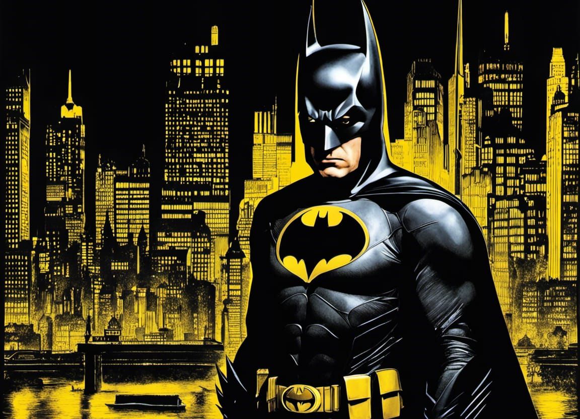 Michael Keaton as Batman: Neo-Expressionist Portrait