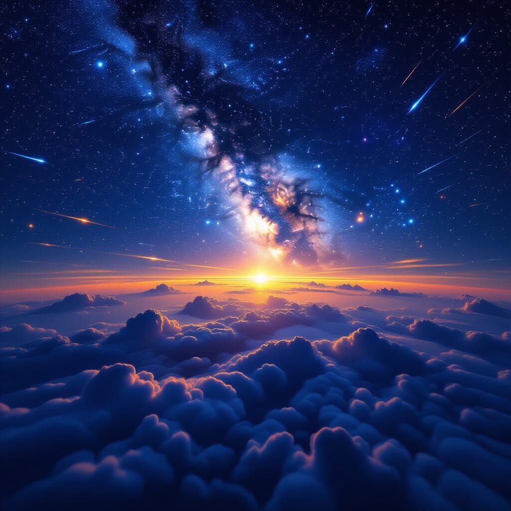 Earth from Space: Million Shooting Stars in Cinematic Vista