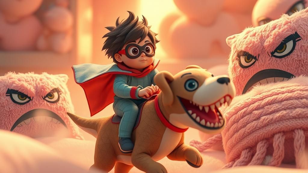 Whimsical Superhero Adventure in Dreamcore Style