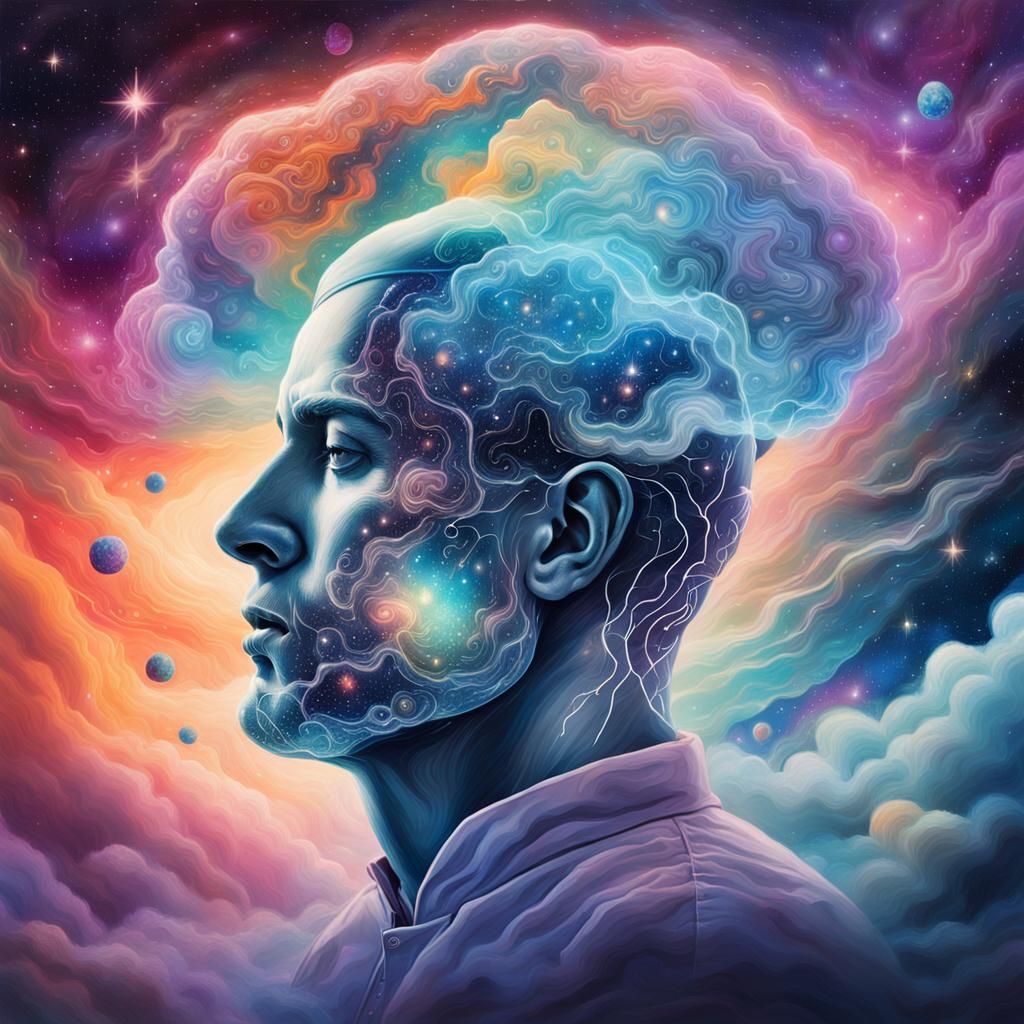 Cosmic Brain Surgery in Surrealist Style