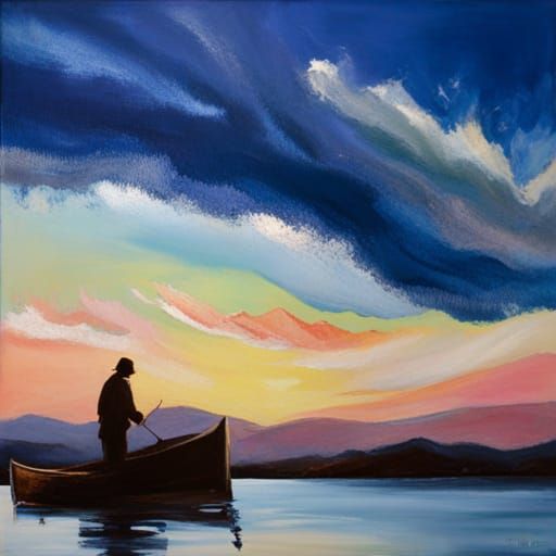 Beksinski-Inspired Night Cafe of Souls