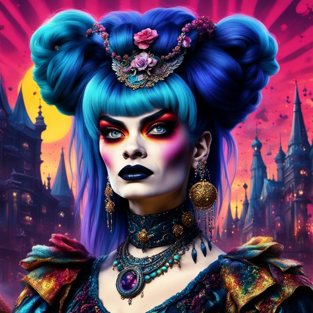 Nina Hagen Punk GDR: Detailed Matte Painting