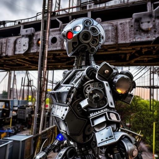 Insectoid Weirdo Robot at Junkyard No.999