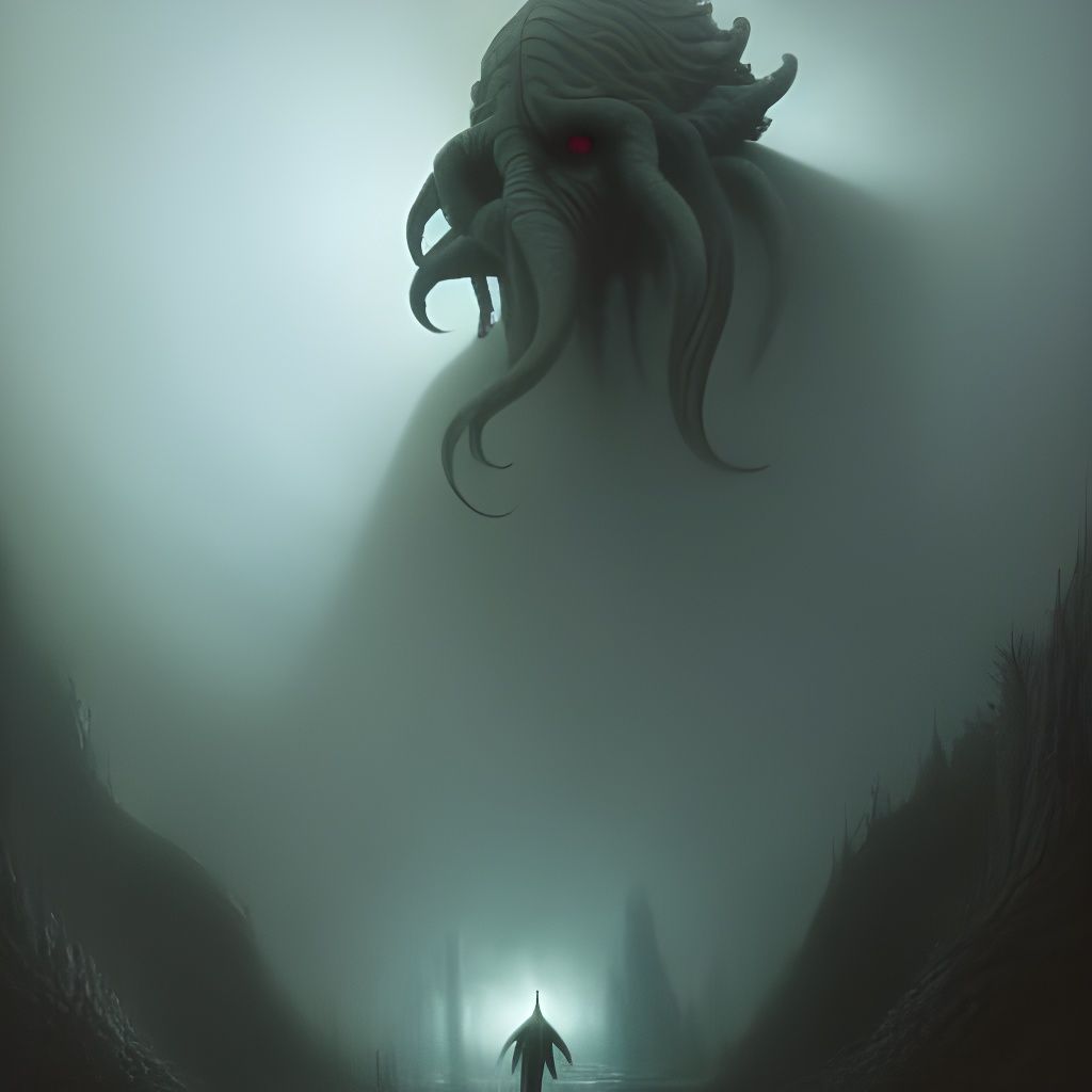 Cthulhu God of Horror in Surrealist Style