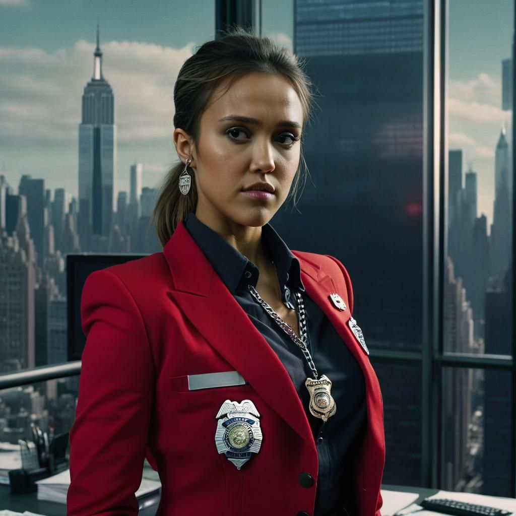 Jessica Alba as NYPD Captain: Digital Matte Painting