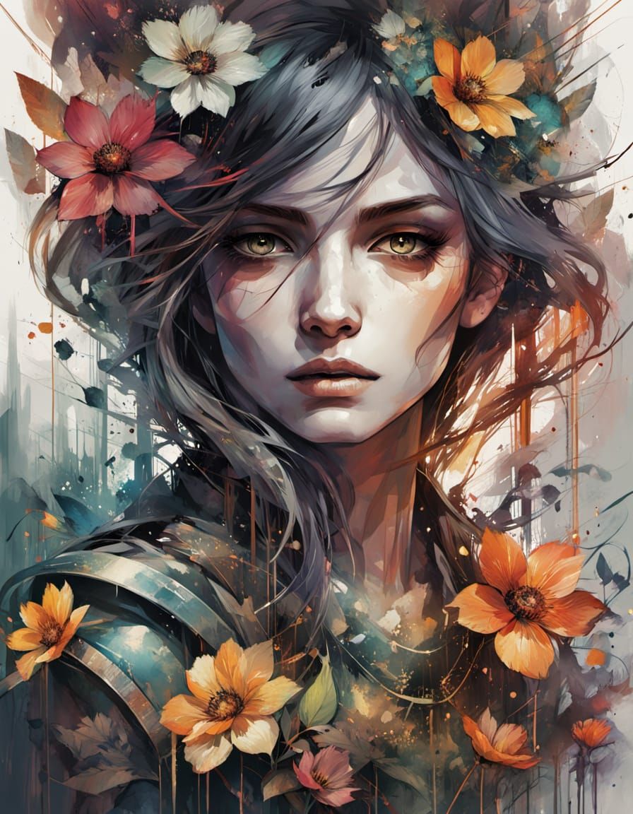 Enchanted Potting Shed in Flower Field, Fantasycore Art