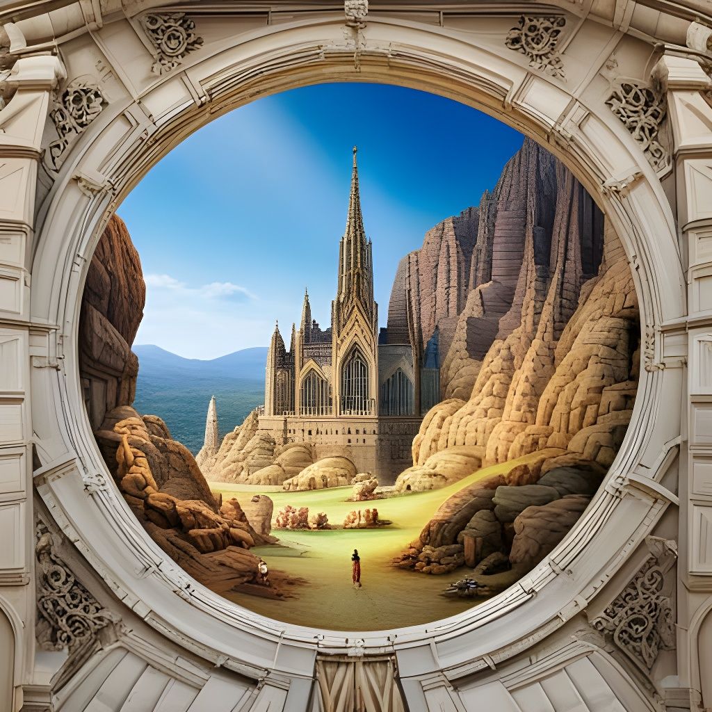 Translucent Ghost Bride in Gothic Ruins