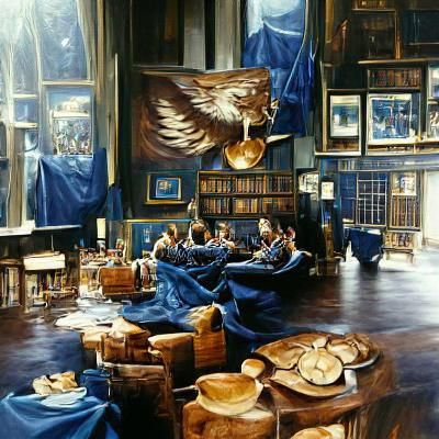 Ravenclaw Common Room: Oil Painting by Gurney