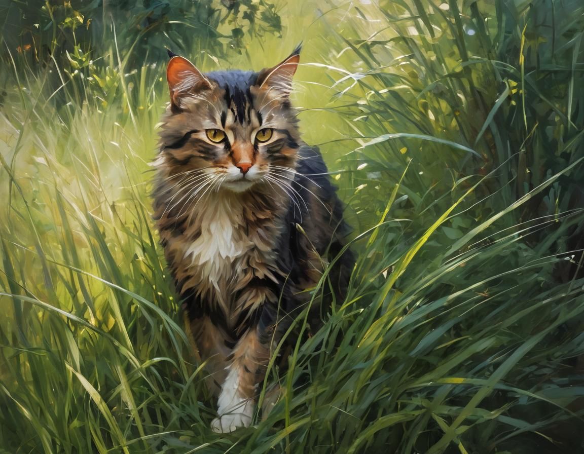 Cat on the Prowl: Asencio-Inspired Art