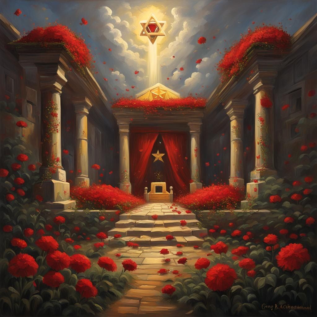 Torah in Eden with Lions and Star of David