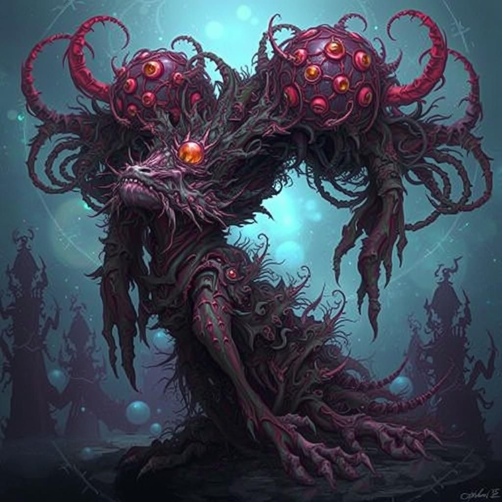 Fractal Monster: Surreal Fantasy Portrait in 3D