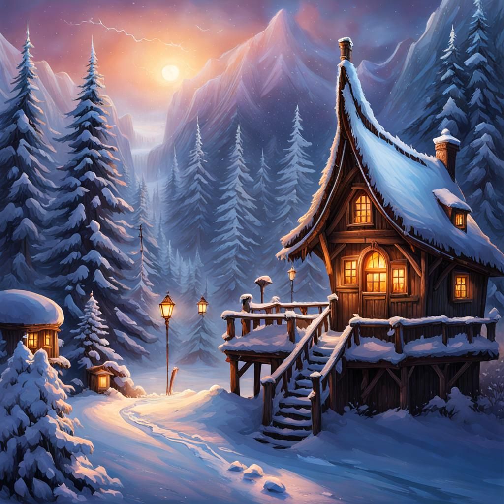 Detailed Gothic Fantasy Art with Bioluminescence in Rococo S...