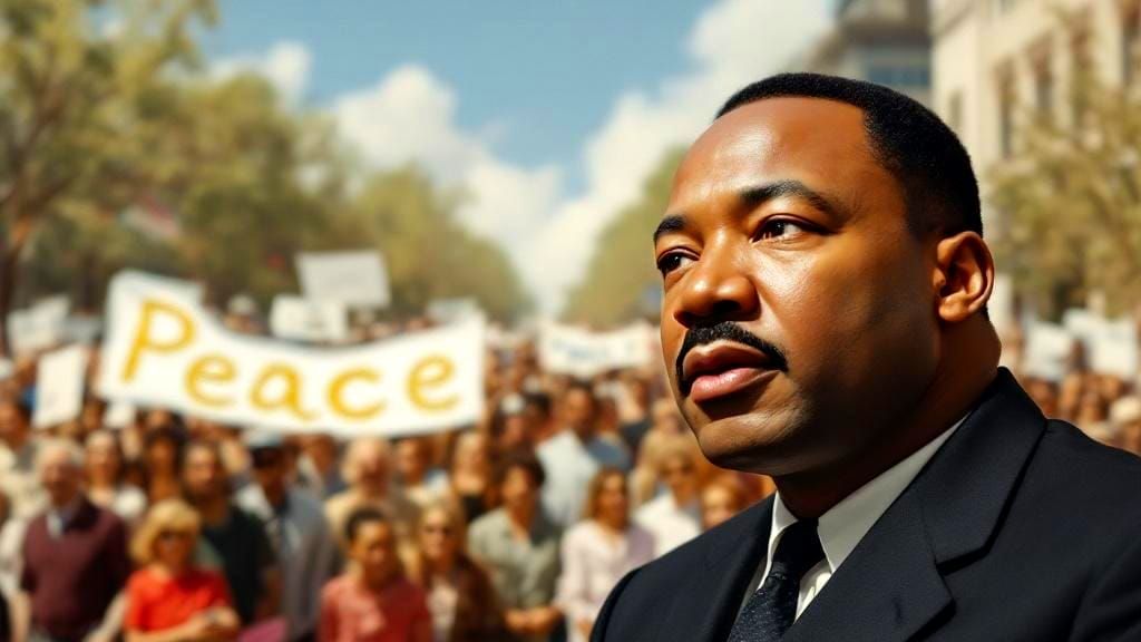 Martin Luther King Jr. in Rockwell-Style Peace Parade