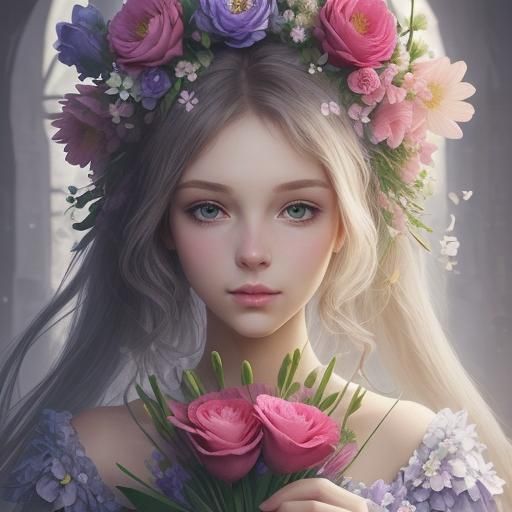 Fantasy Art: Faces Hidden Within Flowers