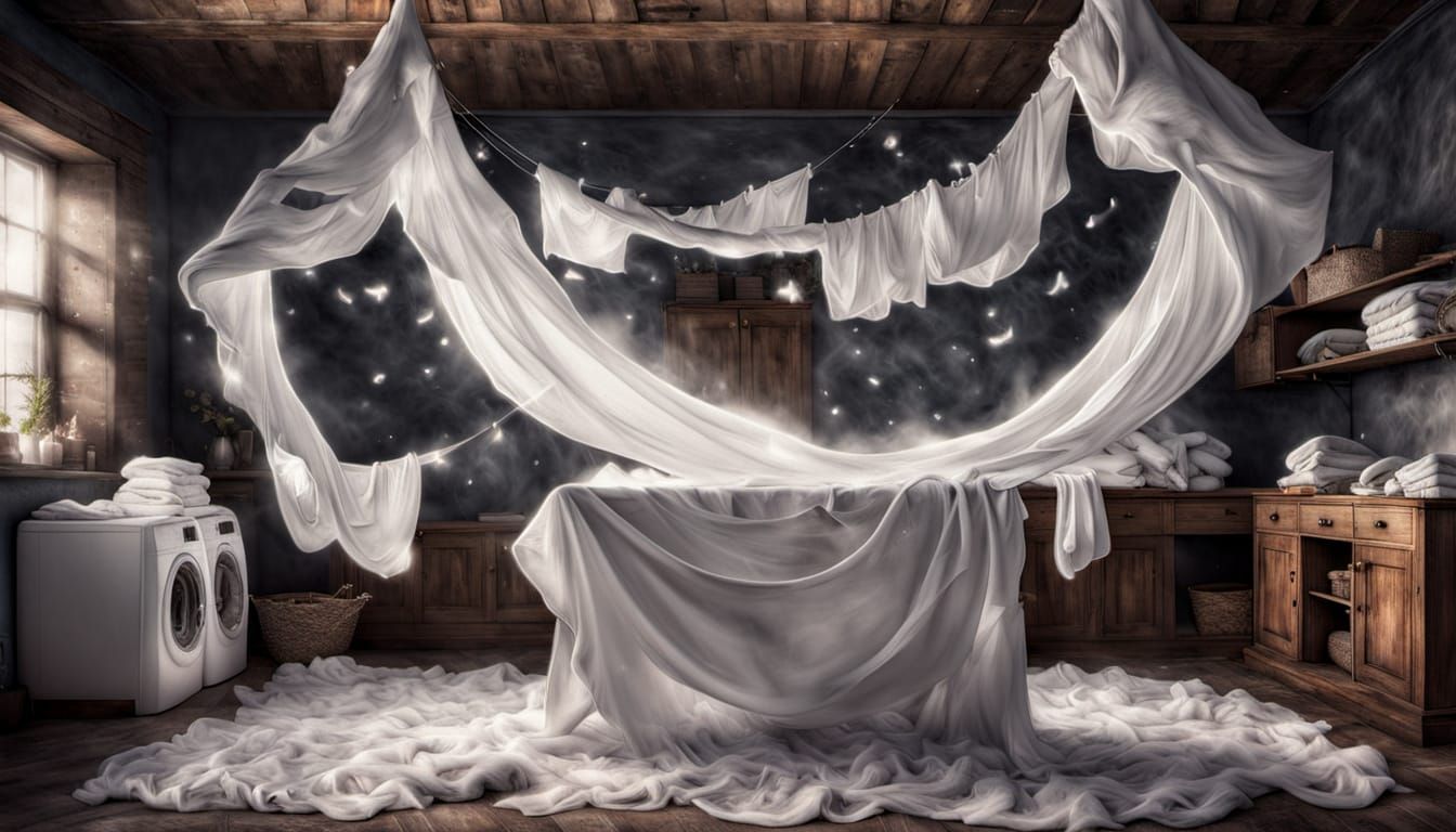 Magical Laundry Folds Itself Mid-Air with Sparkles