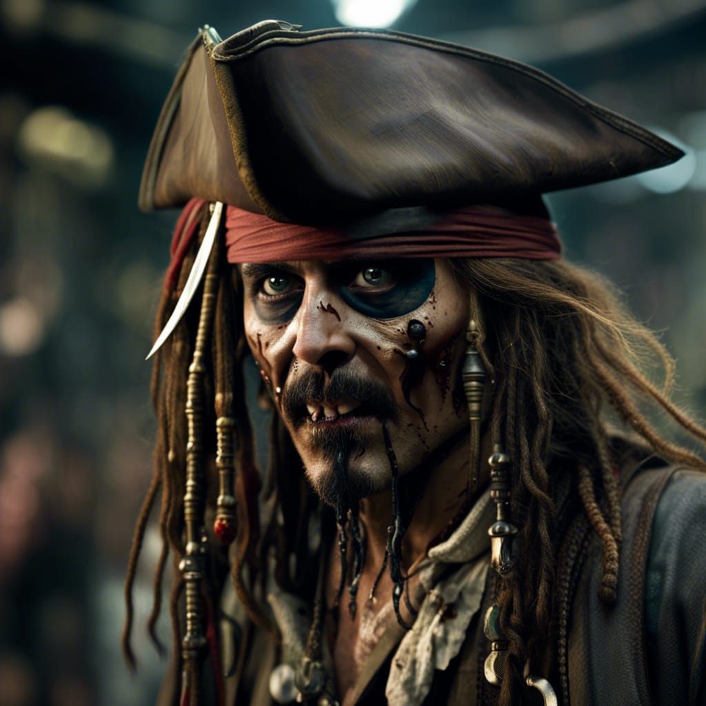 Jack Sparrow as Zombie in Live Action