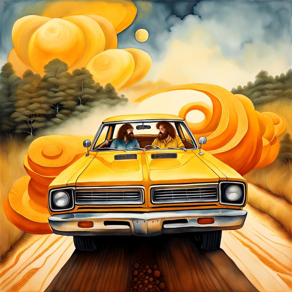 Ozark Mountain Road Trip: Vintage Watercolor Illustration