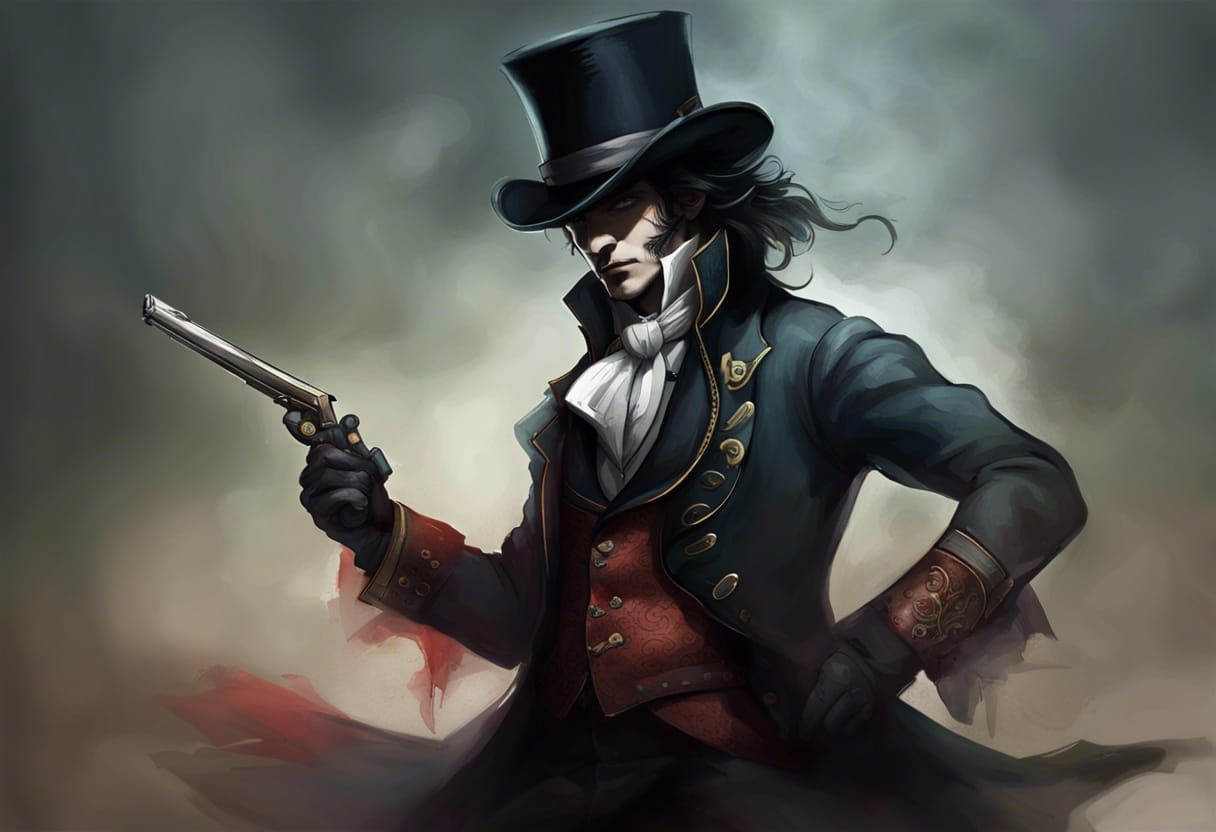 Steampunk Assassin's Duel in Misty Silhouette