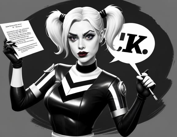 Harley Quinn in Roy Lichtenstein Pop Art Style