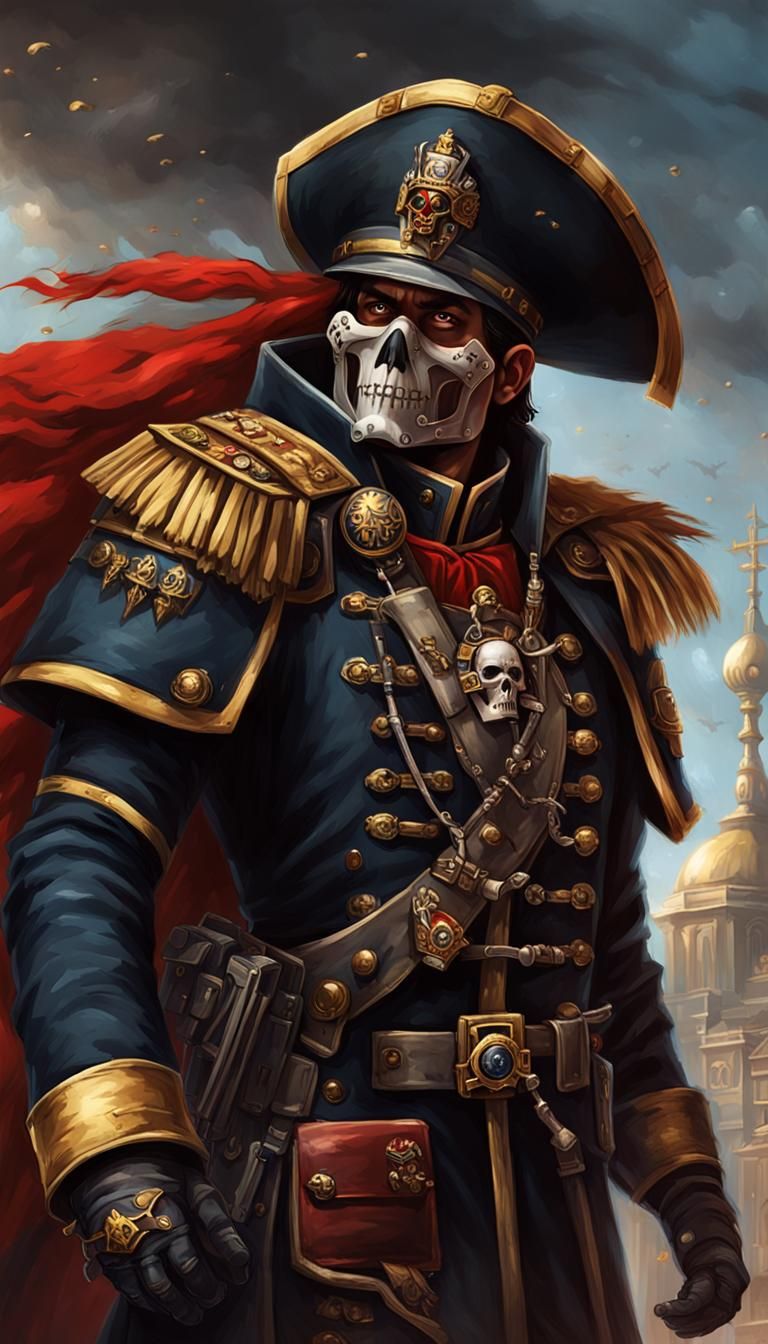 Rogue Trader Portrait in Grimdark Style