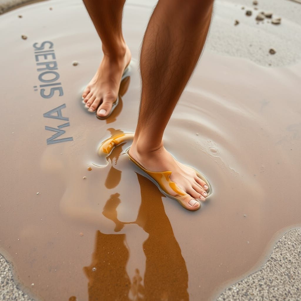 Man Trapped in Sticky Sap Puddle