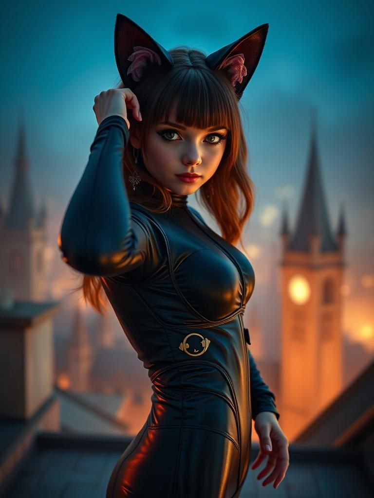 Emma Myers as Gothic Catgirl in Film Still