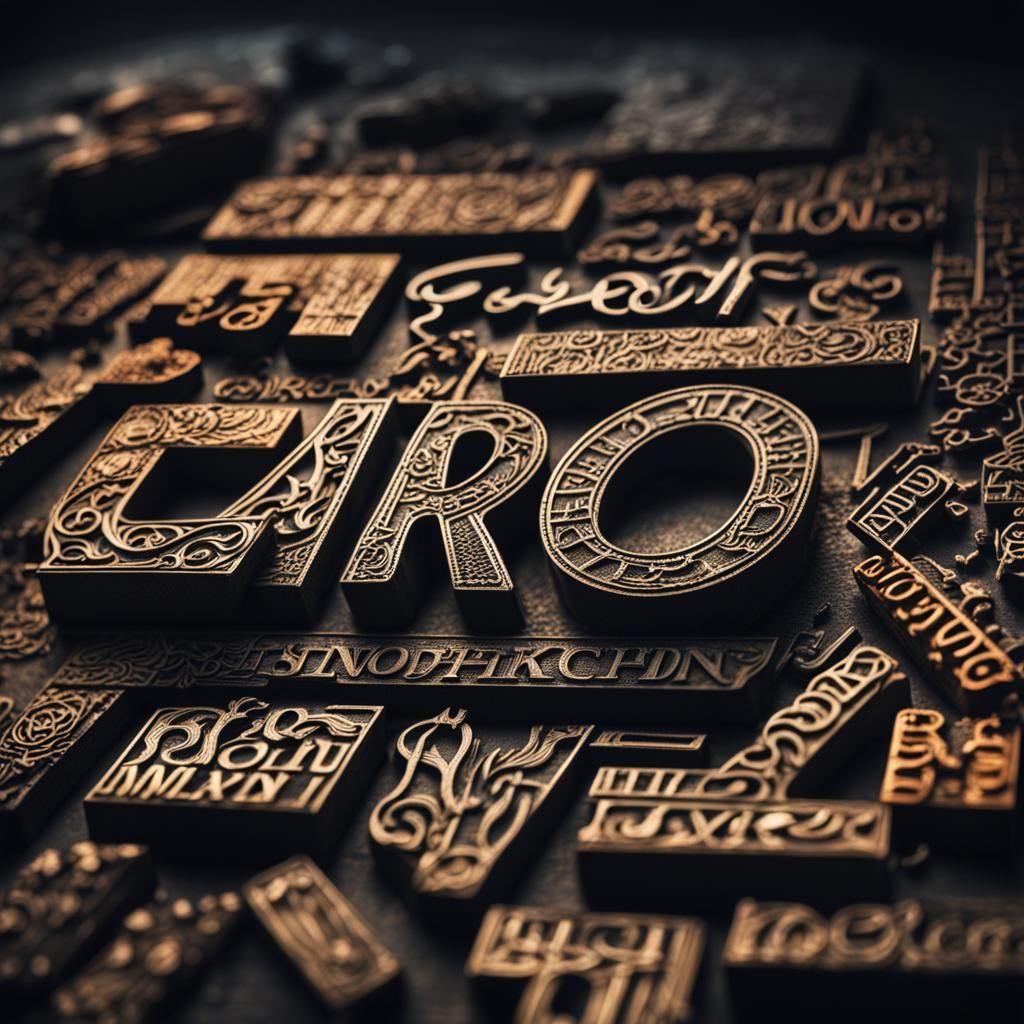 Hyperrealistic Word Art with Intricate Details