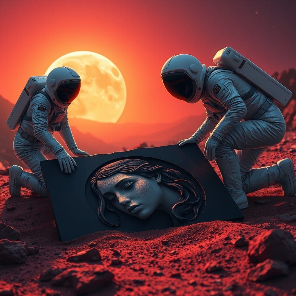 Astronauts Discover Ancient Face on Alien Planet