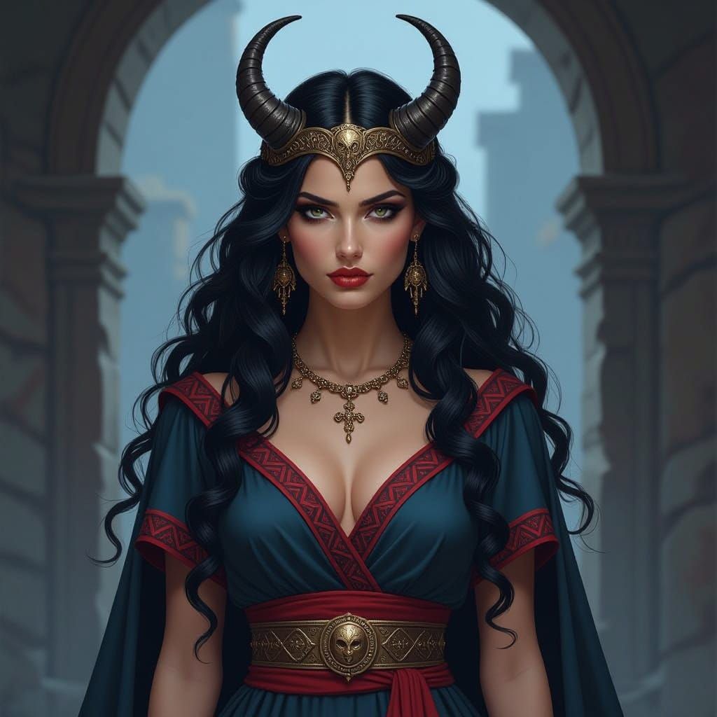 Etruscan Goddess Culsu Guards the Underworld Gate