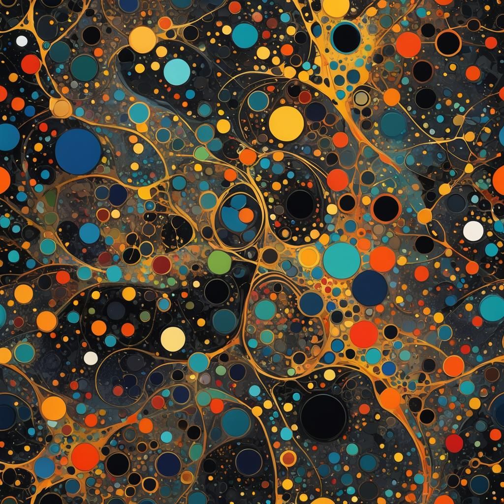 Abstract Luxury Art with Geometric Fantasy Elements