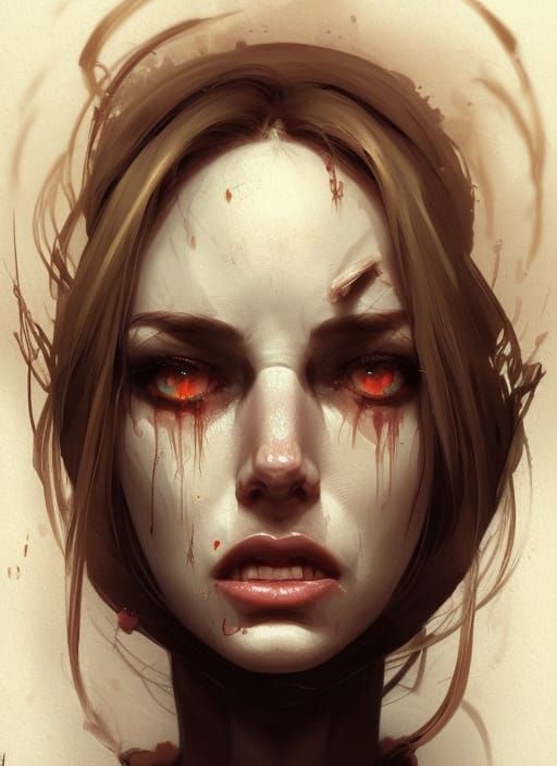 Scorned Woman Portrait in Hyperdetailed Style