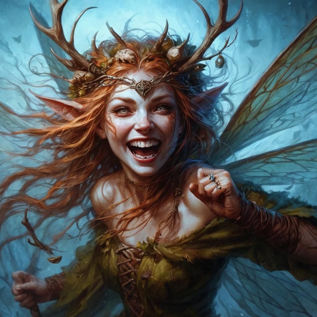 Celtic Fairy of the Wild Hunt: Fantasy Art