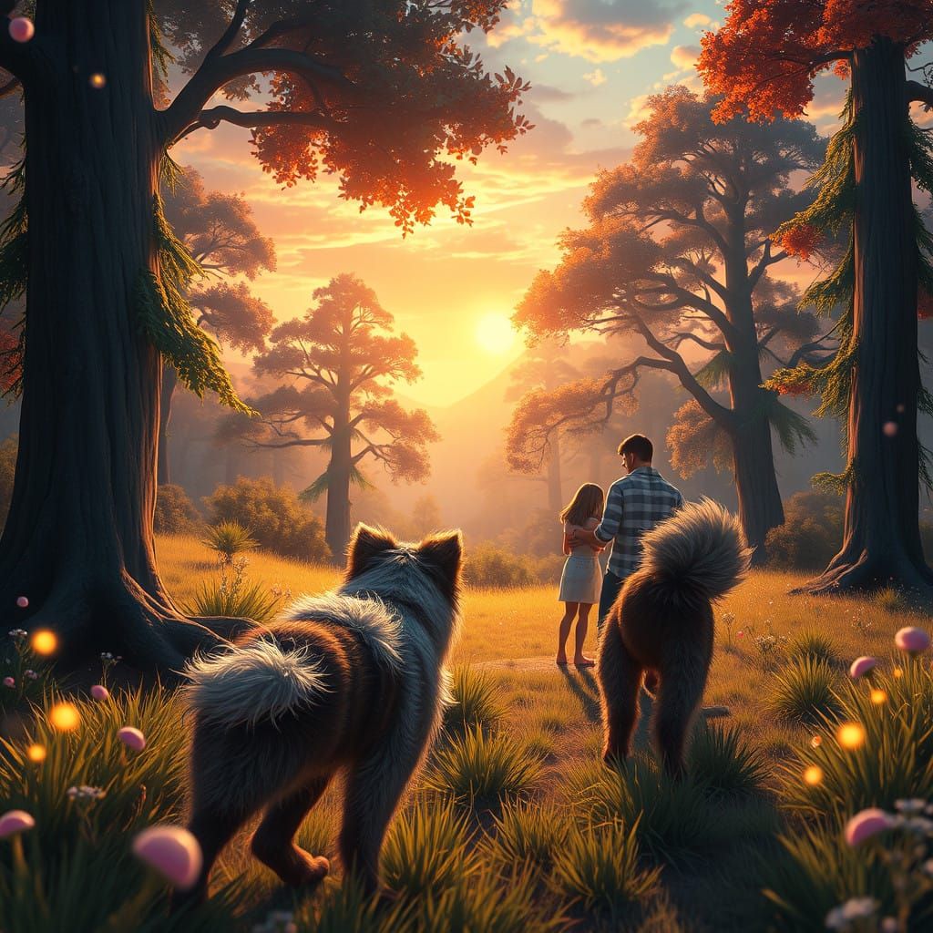 Whimsical Stray Dog Finds Family in Enchanted Landscape
