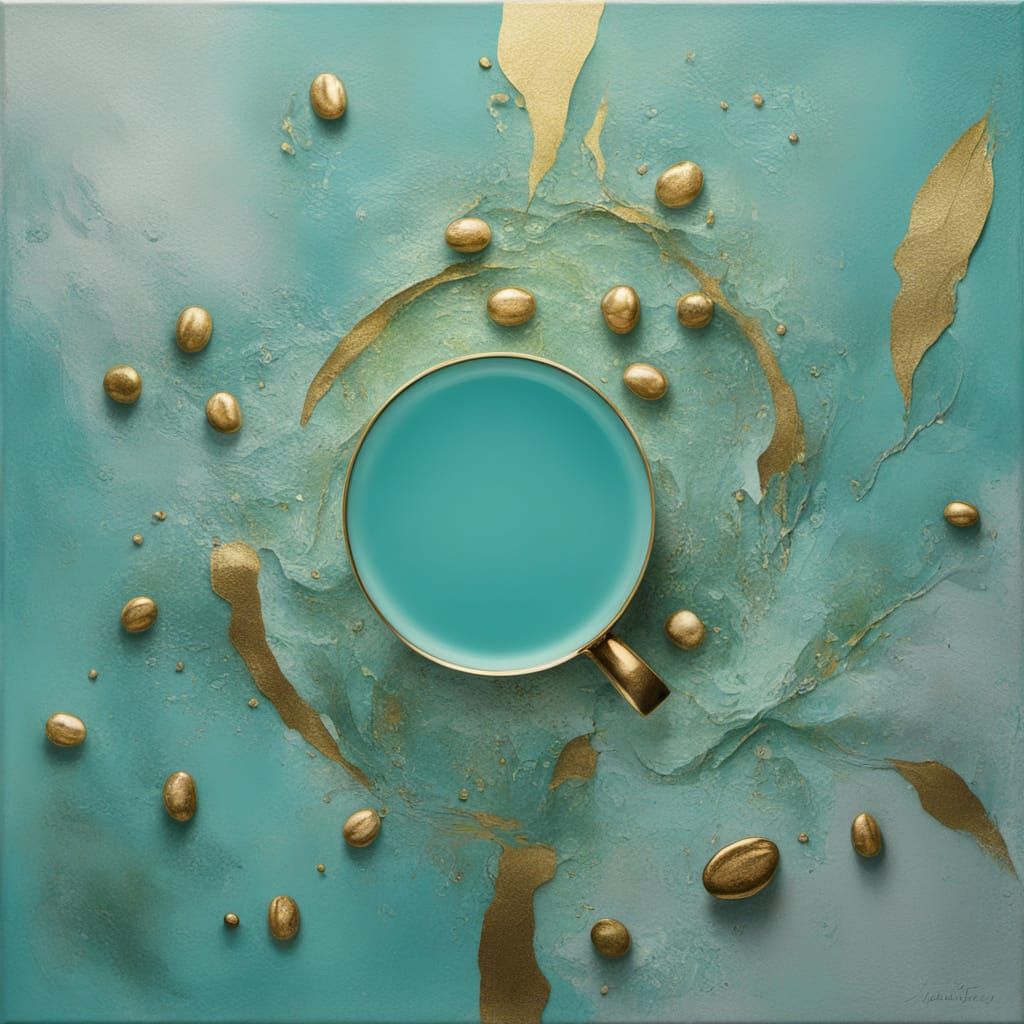 Catalina Blue Elf in Abstract Surrealism Painting